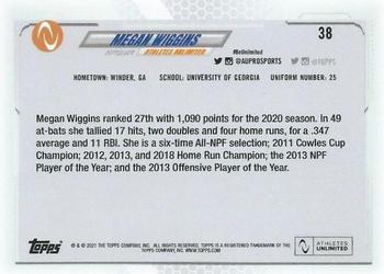2021 Topps On-Demand Set #8 - Athletes Unlimited Softball #38 Megan Wiggins Back